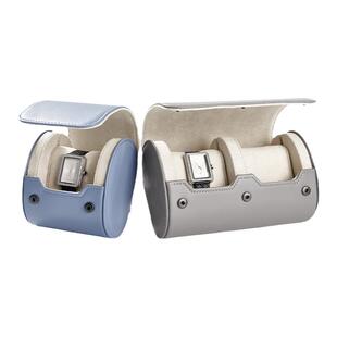 木世高档手表盒收纳盒子便携迷你随身旅行单个皮质腕表礼物收纳包