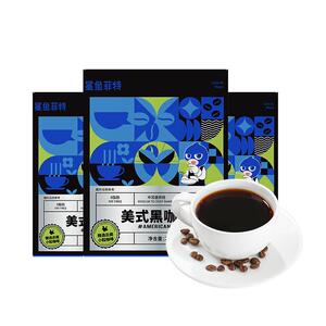 鲨鱼菲特纯黑咖啡速溶粉无蔗糖0脂10杯
