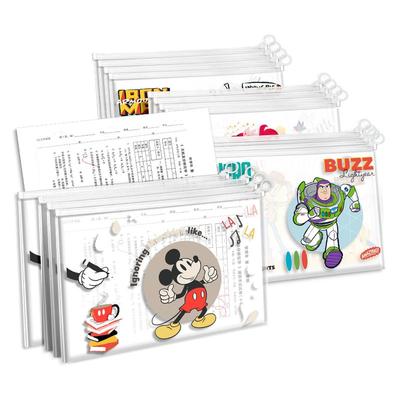 可爱卡通大容量防水a4拉环文件袋