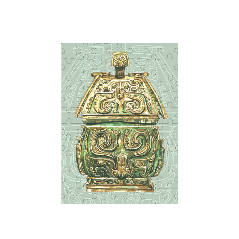 智玩时代青铜系列35片成人拼图山西文创手绘插画特色伴手礼作玩具