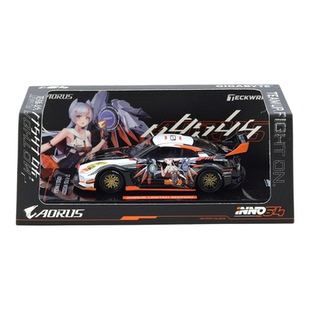 尼桑GT-R R35 WIDEBODY AORUS雕妹痛车INNO 1:64 GTR合金汽车模型