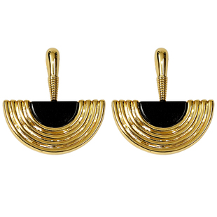 《光芒之旅》原创设计古典埃及黑玛瑙耳钉耳环耳夹知识分子气质