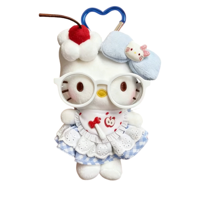 正版HelloKitty毛绒包挂件眼镜猫咪裙子公仔闺蜜礼物凯蒂猫钥匙扣