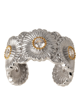 素图925银轻奢复古雏菊戒指女