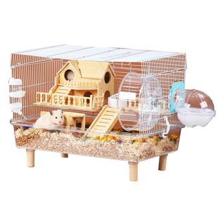 仓鼠笼子专用47基础便宜超大的别墅金丝熊窝木质防啃宠物用品大全