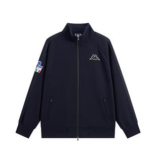 Kappa卡帕男装2026春季新款运动休闲宽松立领针织外套K0G12WK04