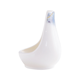 家用轻奢骨瓷大勺收纳架汤勺托餐桌汤匙调羹笼陶瓷大勺架勺笼勺盒