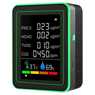 6合1二氧化碳检测仪新房装修甲醛检测TVOC PM2.5 HCHO温湿度计CO2