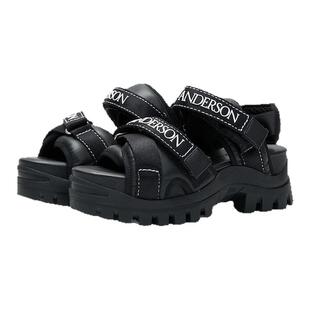 JW Anderson 潮流都市女士字母印花厚底凉鞋银泰 301596