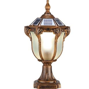 太阳能柱头灯两用户外防水别墅大门口柱子欧式室外庭院门柱围墙灯