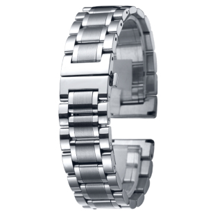 积优浪琴手表钢带适配名匠八针月相康卡斯原装钢带316L精钢表带男