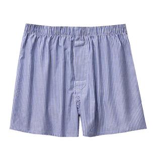 薄款阿罗裤男士纯棉平角包边宽腰带内裤睡短裤大裤衩宽松梭织棉布