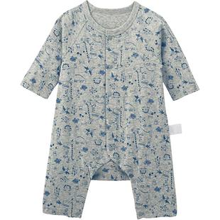 千趣会婴幼儿春装连体衣薄款长袖纯棉男女宝宝哈衣包屁衣卡通爬服