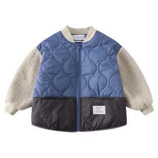 植木男童外套秋冬装2025新款中大童毛绒加厚外套上衣儿童外套童装