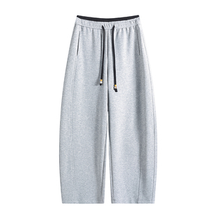 高个子高腰宽松紧腰175弯刀裤女通勤显瘦直筒香蕉卫裤170休闲长裤