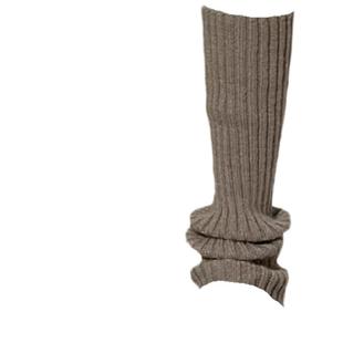 灰色堆堆袜套女款纯棉日系小腿针织春秋冬季宽松韩国女长筒袜子jk