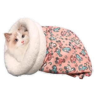 猫咪睡袋猫窝洞穴冬天保暖冬季封闭式安全感狗窝小猫隧道被窝宠物