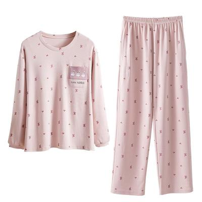 长袖秋冬2024年纯棉睡衣女
