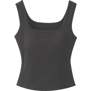 吊带背心女士带胸垫一体文胸防凸点春季无痕内搭美背方领无袖上衣