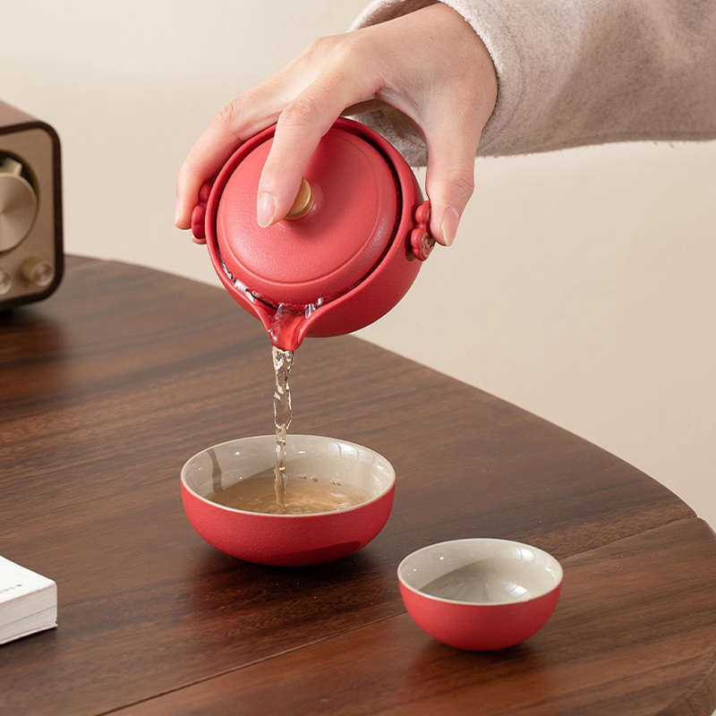 便携式旅行茶具套装户外旅游随身包快客杯功夫茶杯露营单人泡茶壶