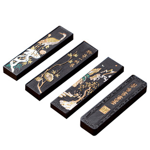 梅林笔庄国家非遗黄山松烟墨条墨块墨锭老胡开文徽墨文房四宝书法国画纯手工磨墨条研墨砚台正品毛笔墨棒送礼