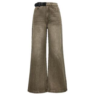 Vero Moda牛仔裤秋冬新裤子做旧磨白做旧废土风牛仔裤324432008