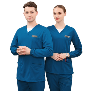 高端洗手衣医生手术室刷手衣服隔离衣口腔牙医诊所长袖护士工作服