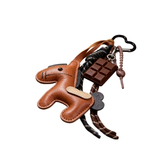 AJIDOU阿吉豆挂件本命年生肖马挂饰小众设计感包挂皮质装饰品车挂