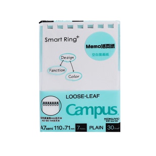 日本KOKUYO国誉迷你活页本淡彩曲奇A7紧凑型mini笔记本轻薄便携便签本可换替芯学生方格空白新款文具鸟备忘本