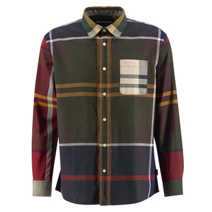Barbour Patchwork OS Tartan 男士宽松格纹衬衫