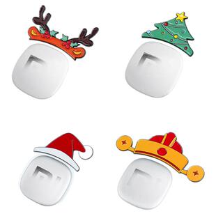 可爱汽车贴纸春节新年帽小红帽磁吸创意车标贴尾标发财帽装饰氛围