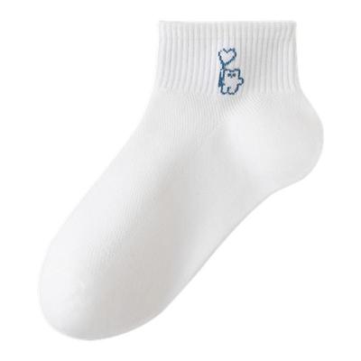 白色袜子卡通可爱女春夏薄款短袜