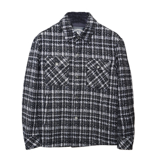 老钱风时尚衬衫领羽绒服男士冬季新款花色轻奢高品质青年羽绒外套