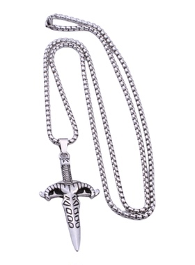 欧美复古龙剑钛钢项链男女毛衣链