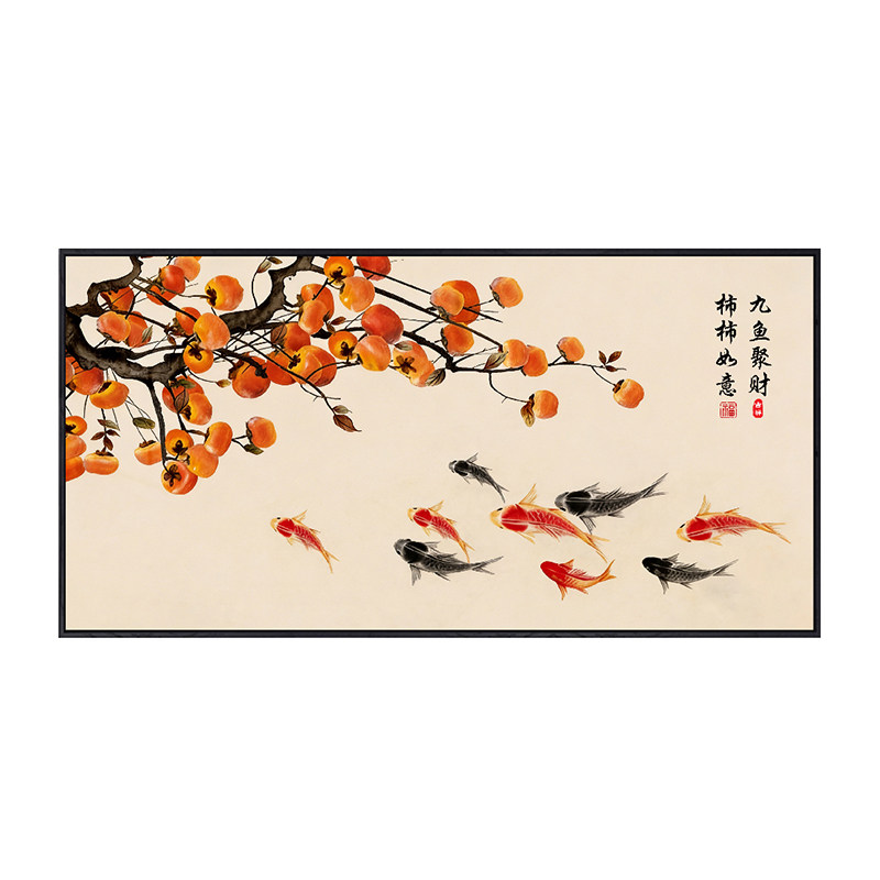 中国风大尺寸数字油画diy填充画