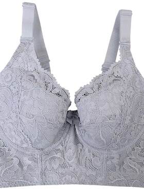 七排扣内衣女聚拢收副乳薄款文胸