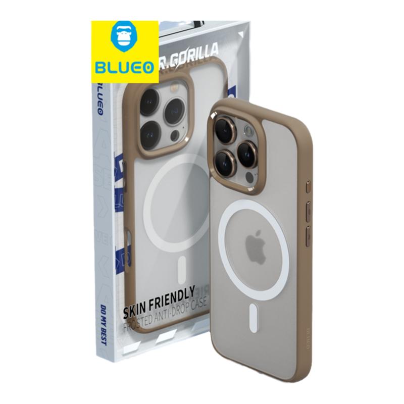 蓝猩适用苹果16promax手机壳肤感iPhone15pro磁吸保护套IP16plus全包pro硅胶max磨砂透明防摔高级感后壳简约