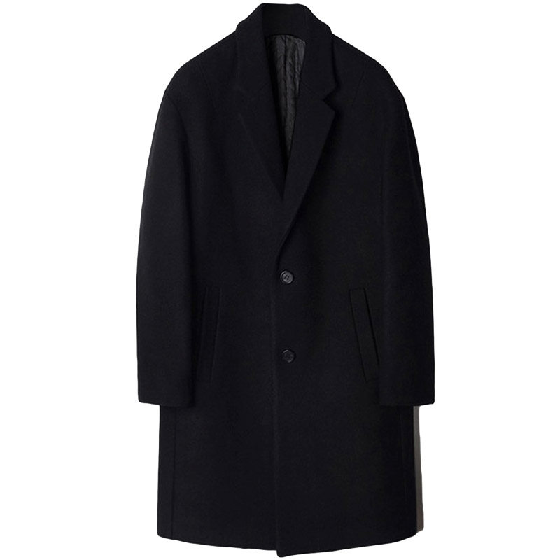 轻奢高级感毛呢大衣男中长短款冬季加厚韩版宽松休闲呢子外套男生