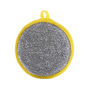 双面钢丝百洁布去油污洗碗布不伤锅厨房用洗锅绵加厚不变形海绵擦