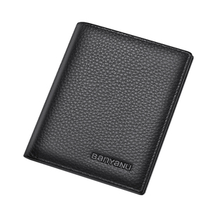 钱包男士短款真皮皮夹子竖款2025新款潮拉链头层牛皮超薄加厚钱夹