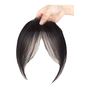 法式假刘海八字空气刘海假发女片头顶真发无痕自然前额发际线贴片
