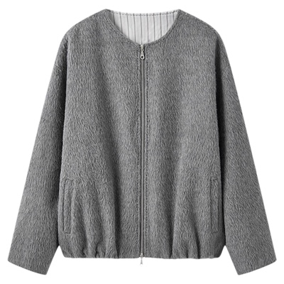 进口初剪苏力羊驼毛毛呢外套女