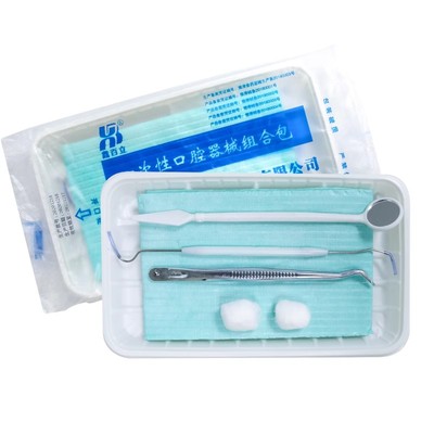 牙科口腔材料一次性口腔器械盒家用牙医器械盒牙结石清洁镜子工具