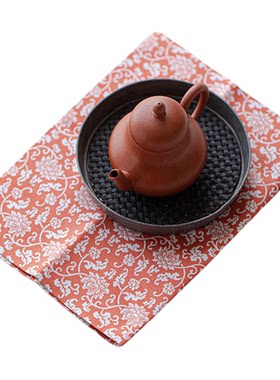 树上秋千棉麻茶巾吸水手工