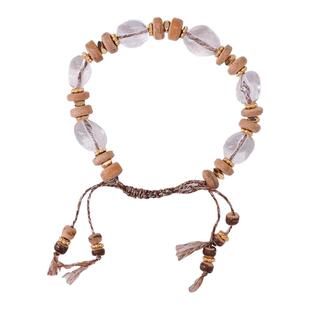 XHENXHEN李雪琴杨旭文同款Mnostera.廓系列大地脉络/白水晶手链