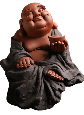 张明贵大师作品陶瓷禅意达摩摆件