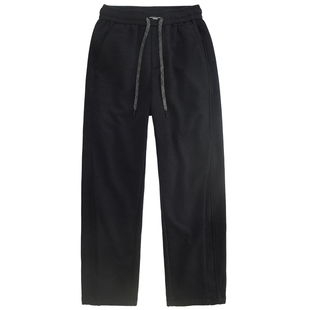 汉絮绵羊毛加绒休闲裤男款冬季松弛感保暖羊毛呢子宽松直筒长裤男