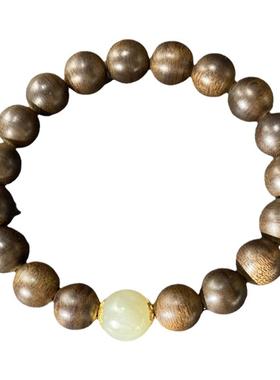 CORTIFR/ 越南芽庄沉水级白奇楠沉香手串国潮文玩手链女