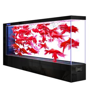 超大型落地鱼缸客厅2026新款公司酒店巨型水族箱屏风隔断超白玻璃