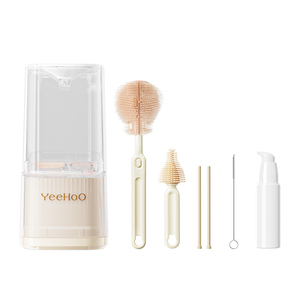 英氏便携式奶瓶刷杯刷硅胶清洁刷新生婴儿专用清洗刷收纳盒子套装